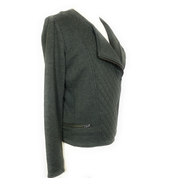 ATHLETA Womens Belvedere Quilted Moto Jacket in Olive Green Size S - Picture 2 of 11